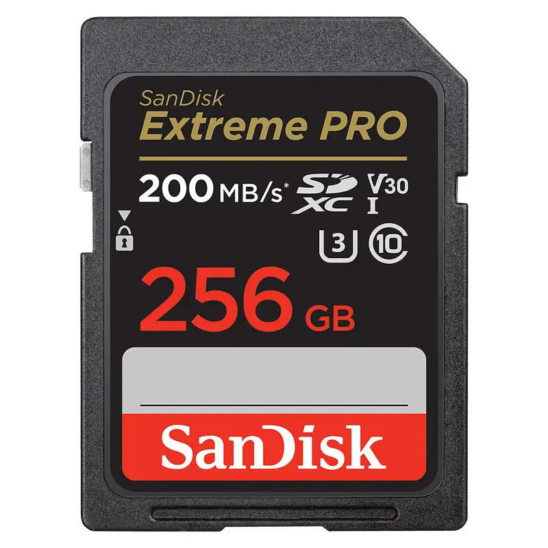 کارت حافظه SD سن دیسک Extreme PRO 200MBps ظرفیت 256 گیگابایت