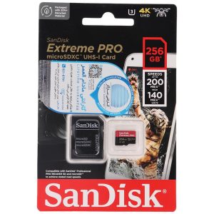 کارت حافظه microSDXC سن دیسک Extreme PRO 200MBps ظرفیت ۲۵۶ گیگابایت