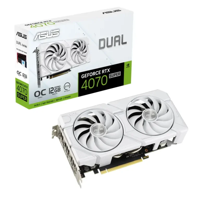 کارت گرافیک ایسوس مدل Dual GeForce RTX™ 4070 White OC Edition حافظه 12 گیگابایت