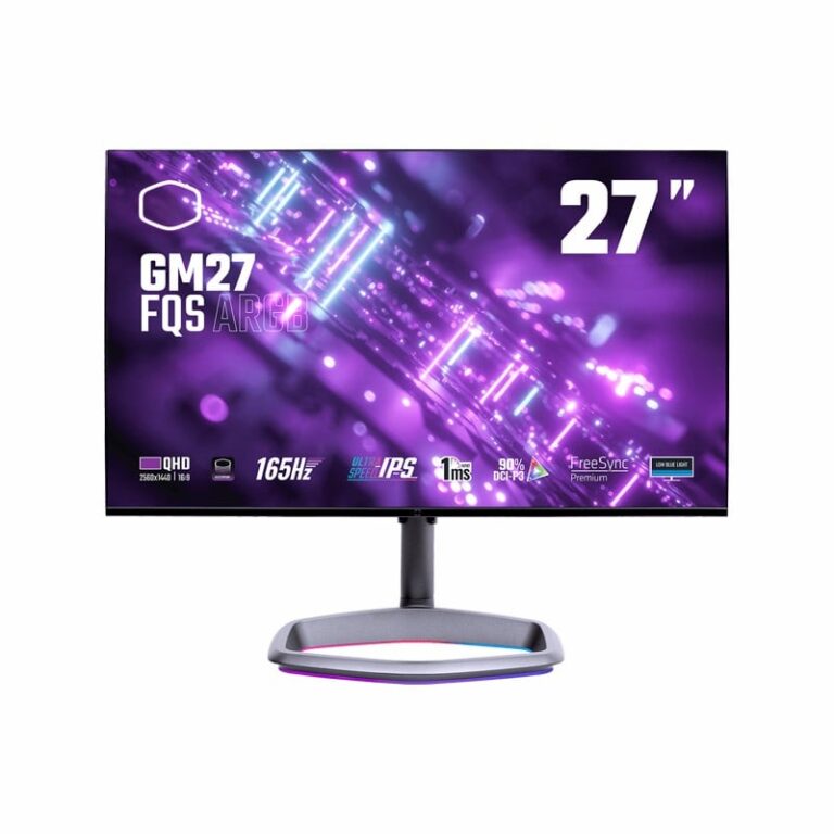 مانیتور گیمینگ کولر مستر 27 اینچ فلت مدل GM27-FQS ARGB