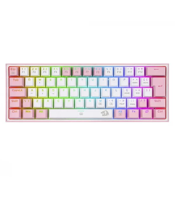 کیبورد مکانیکال گیمینگ ردراگون K617 FIZZ White-Pink