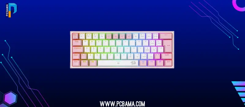 کیبورد مکانیکال گیمینگ ردراگون K617 FIZZ White-Pink