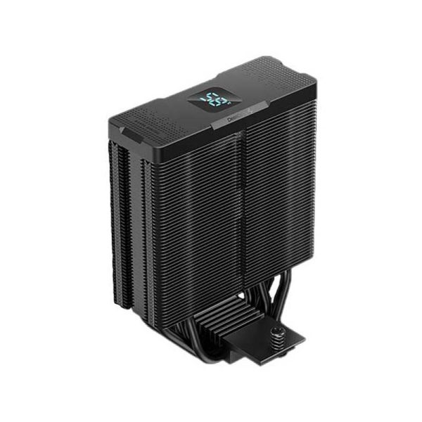 بررسی های فنی خنک کننده DEEPCOOL AG400 DIGITAL توسط سامان پی سی: معرفی خنک کننده DEEPCOOL AG400 DIGITAL یکی از خنک کننده های کارآمد و با کیفیت میانرده است. که توسط شرکت DEEPCOOL تولید شده است. این خنک کننده به واسطه طراحی و مهندسی خاص توانایی خنک کنندگی بسیار کاربردی دارد. این خنک کننده برای پردازنده های میان رده طراحی شده است. به گونه ای که با ابعاد استاندارد و کاربردی خود به همراه فن قدرتمند. انتخاب بسیار مناسبی برای سیستم های میانرده گیمینگ یا طراحی میباشد. DEEPCOOL AG400 DIGITAL کیفیت ساخت کمپانی بزرگ DEEPCOOL یکی از بزرگترین کمپانی های فعال در زمینه منبع تغذیه و خنک کننده و کیس میباشد. که توانسته محصولات بسیار با کیفیتی را تولید کند. این کمپانی بزرگ چینی در تمامی محصولات خود از جمله فن های خنک کننده پردازنده. کیفیت ساخت قابل قبولی ارائه داده است. مانند خنک کننده DEEPCOOL AG400 DIGITAL که کمپانی DEEPCOOL در آن از پلاستیک با کیفیت ABS استفاده کرده است. باید در نظر داشت این کمپانی به صورت تخصصی بهترین مهندسی و مواد اولیه را در محصولات خود اعمال میکند و میتواند نیاز های کاربران را به خوبی بر طرف کند. این محصول با استفاده از مواد با کیفیت و فناوری‌های پیشرفته، دوام و عمر طولانی دارد. مشخصات سخت افزاری خنک کننده DEEPCOOL AG400 DIGITAL دارای یک عدد فن قدرتمند و با کیفیت سایز 120 در 120 میلیمتر میباشد. که به همراه یک عدد هیت سینک با کیفیت و بزرگ که دارای 4 عدد هیت پایپ 6 میلی متری و مهندسی حرفه ای میباشد. ابعاد این خنک کننده 125×92×153 میلی‌متر میباشد. فن این خنک کننده از نوع Hydro Bearing بوده و فاقد نورپردازی می باشد. همچنین سرعت چرخش فن بین 500 تا 2100 دور در دقیقه میباشد و 36.6 دسیبل نویز تولید میکند. کانکتور برق فن به صورت 4 پین PWM استاندارد CPU FAN میباشد که در قسمت CPU FAN مادربرد متصل میشود. لیست پشتیبانی از سوکت های پردازنده این خنک کننده بر روی پلتفرم INTEL سوکت های LGA-1200,LGA-1700,LGA-115x و بر روی پلتفرم AMD سوکت های AM5/AM4 میباشد. که نیازی به براکت های جدا برای نصب روی این سوکت ها ندارد. DEEPCOOL AG400 DIGITAL