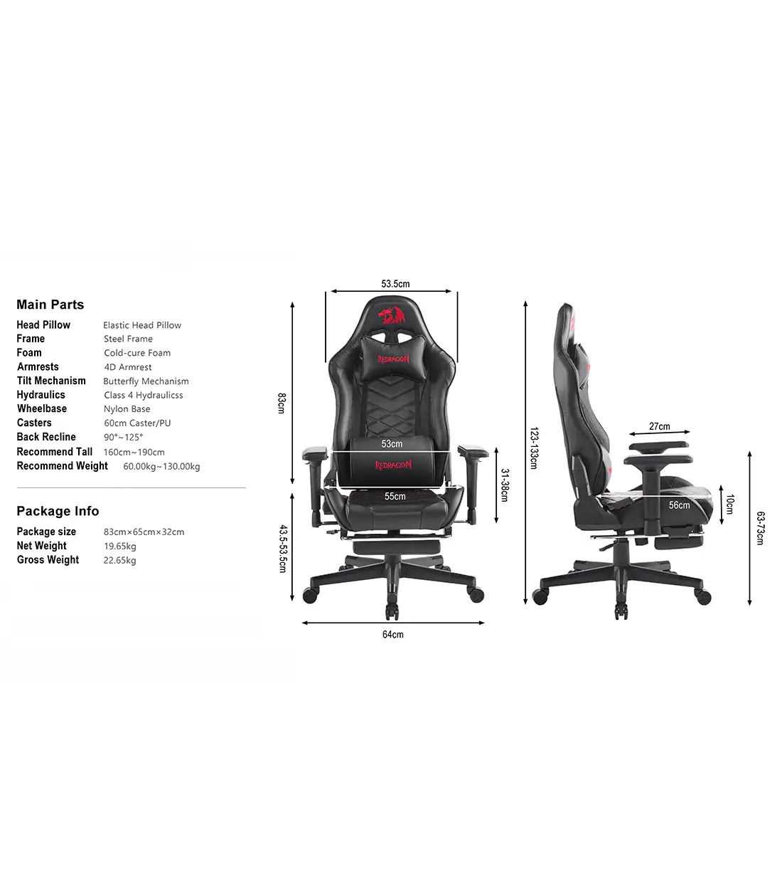 صندلی گیمینگ ردراگون C-328