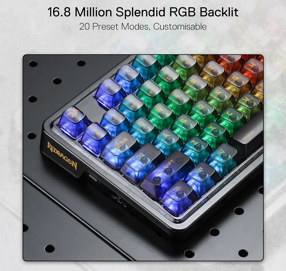 کیبورد بی سیم مکانیکال گیمینگ ردراگون ELF PRO K649