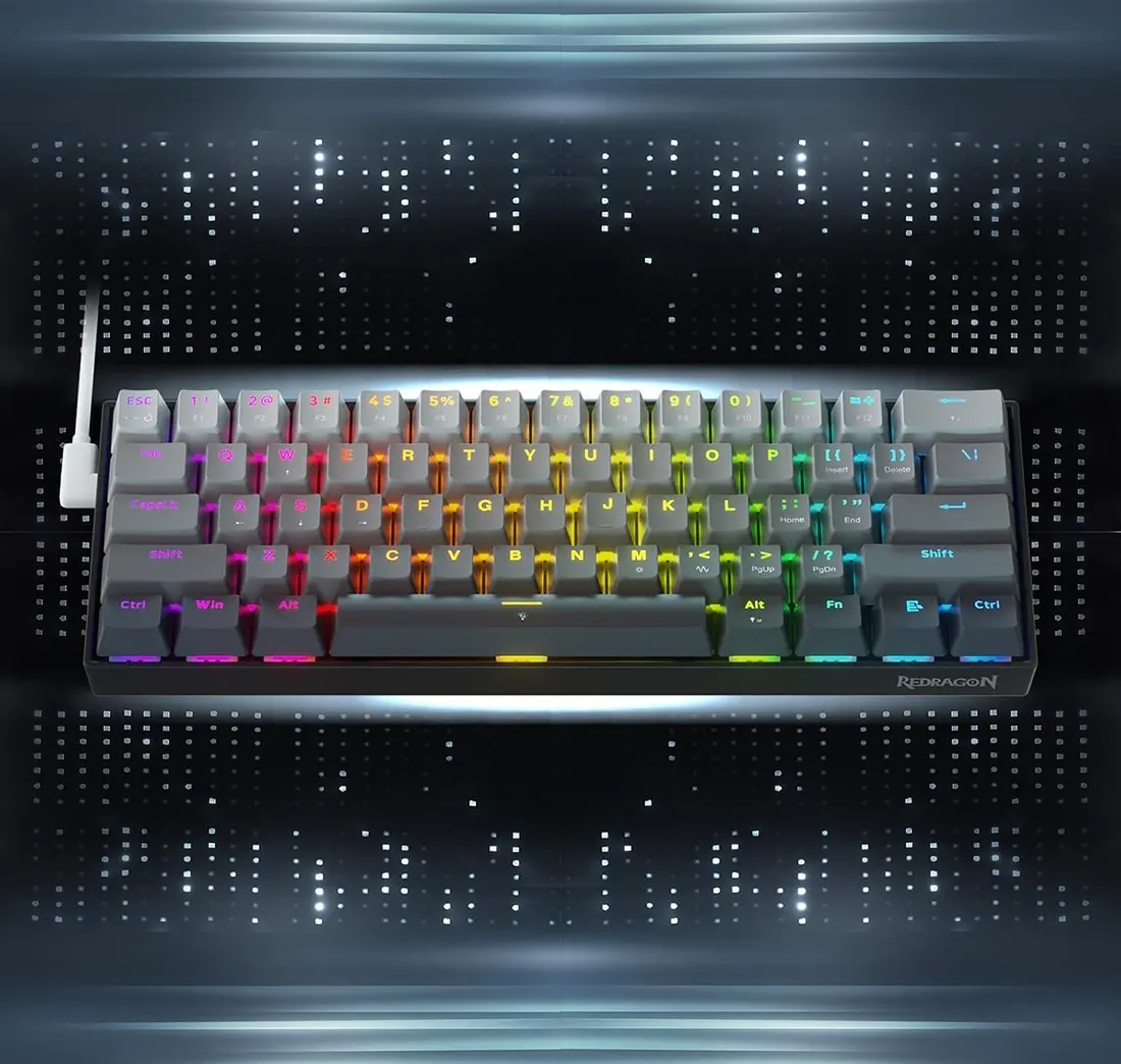 کیبورد مکانیکال گیمینگ ردراگون K617 FIZZ GGB RGB-M