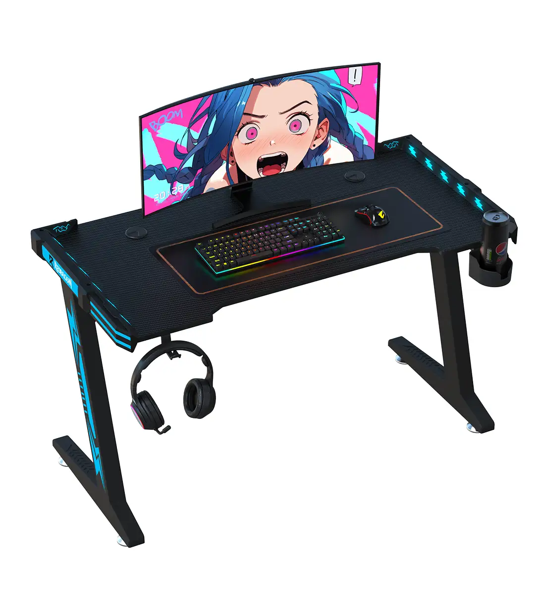 میز گیمینگ ردراگون GD-3112B 140cm LED