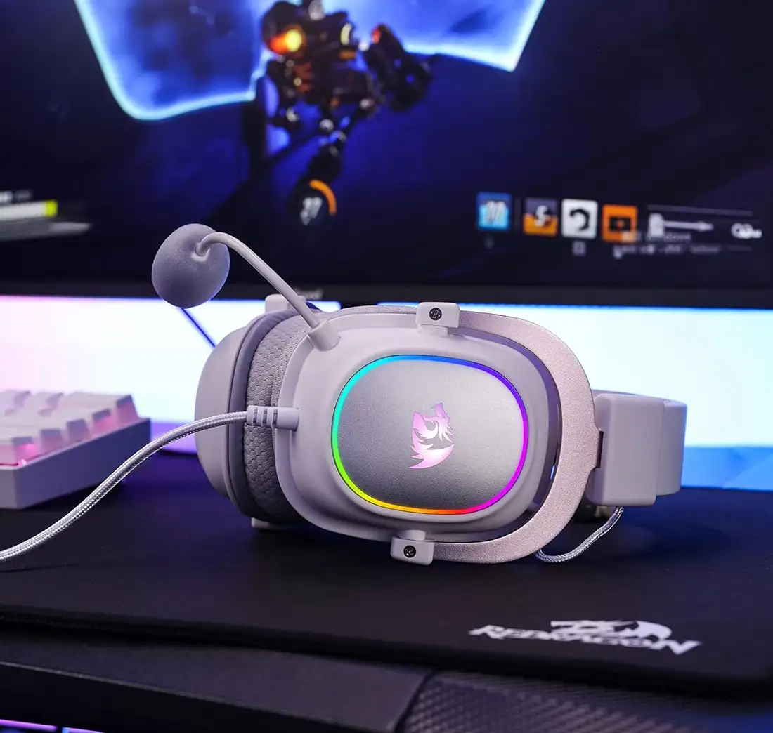 هدست گیمینگ ردراگون ZEUS-X H510 White RGB