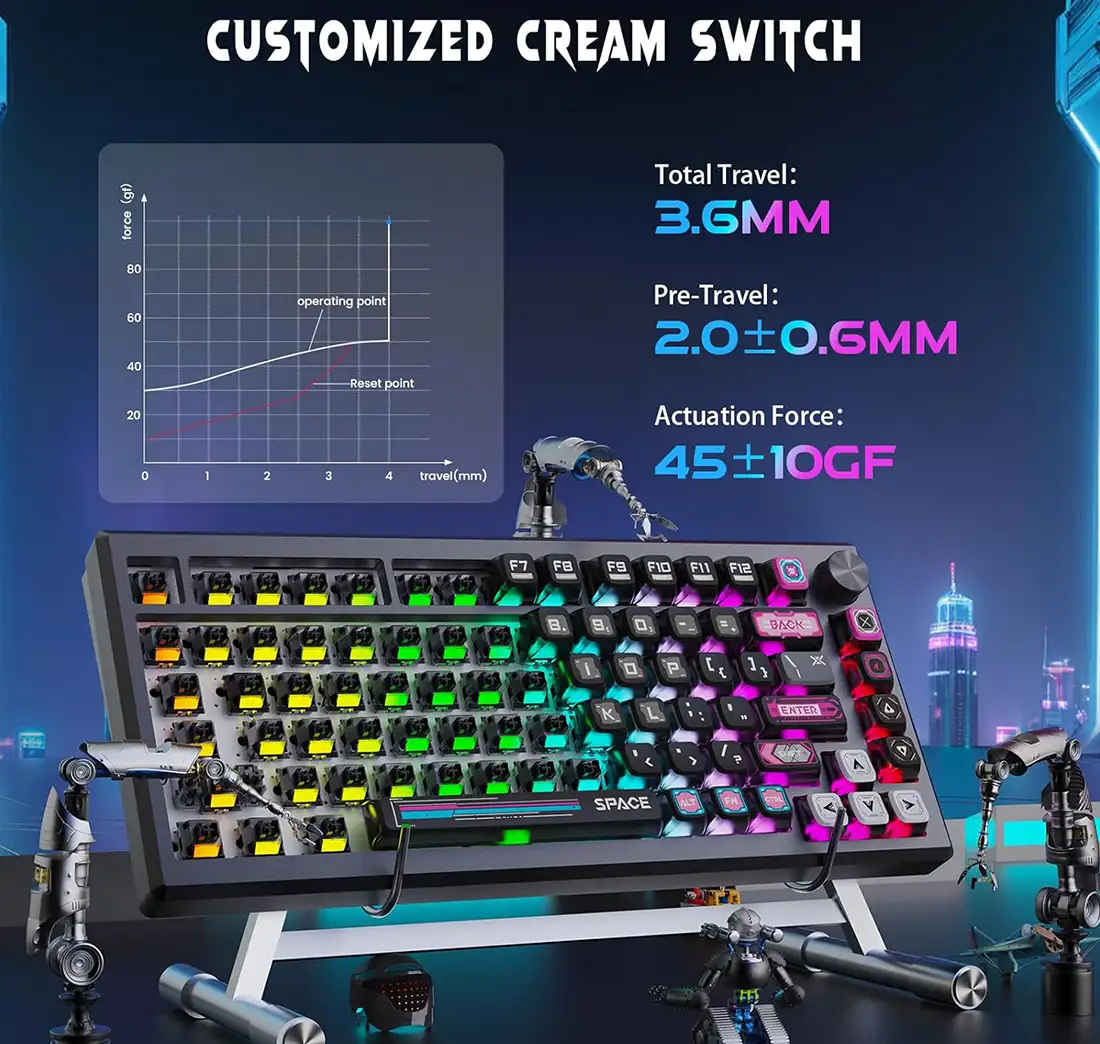 کیبورد بی سیم مکانیکال گیمینگ ردراگون K732MC RGB PRO