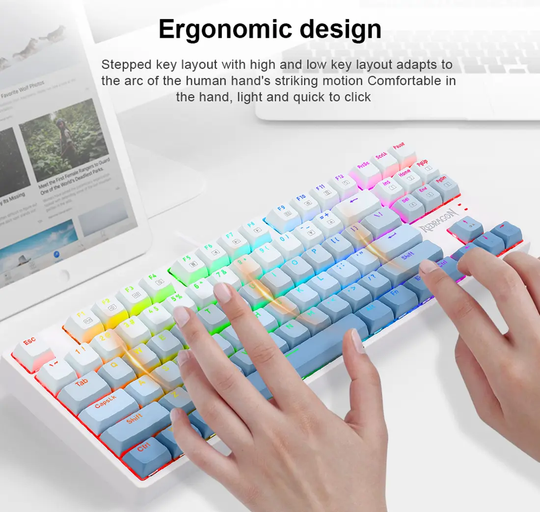 کیبورد مکانیکال گیمینگ ردراگون CASS K645 W-GB RGB