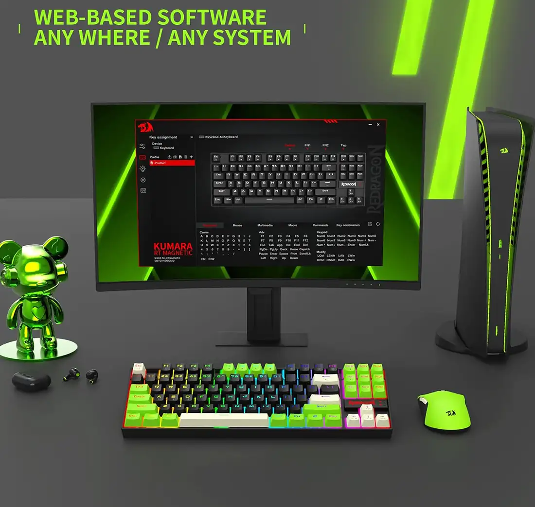 کیبورد مکانیکال گیمینگ ردراگون KUMARA K552 BGC-M RGB