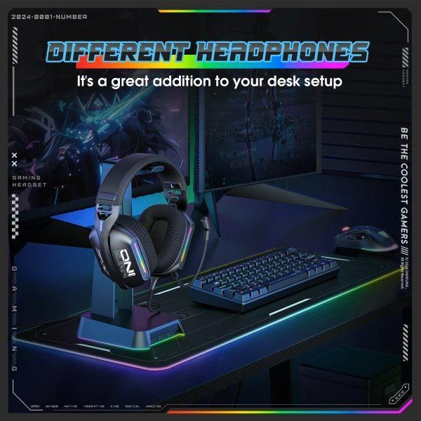 هدفون گیمینگ باسیم اونیکوما مدل X12 RGB WRD