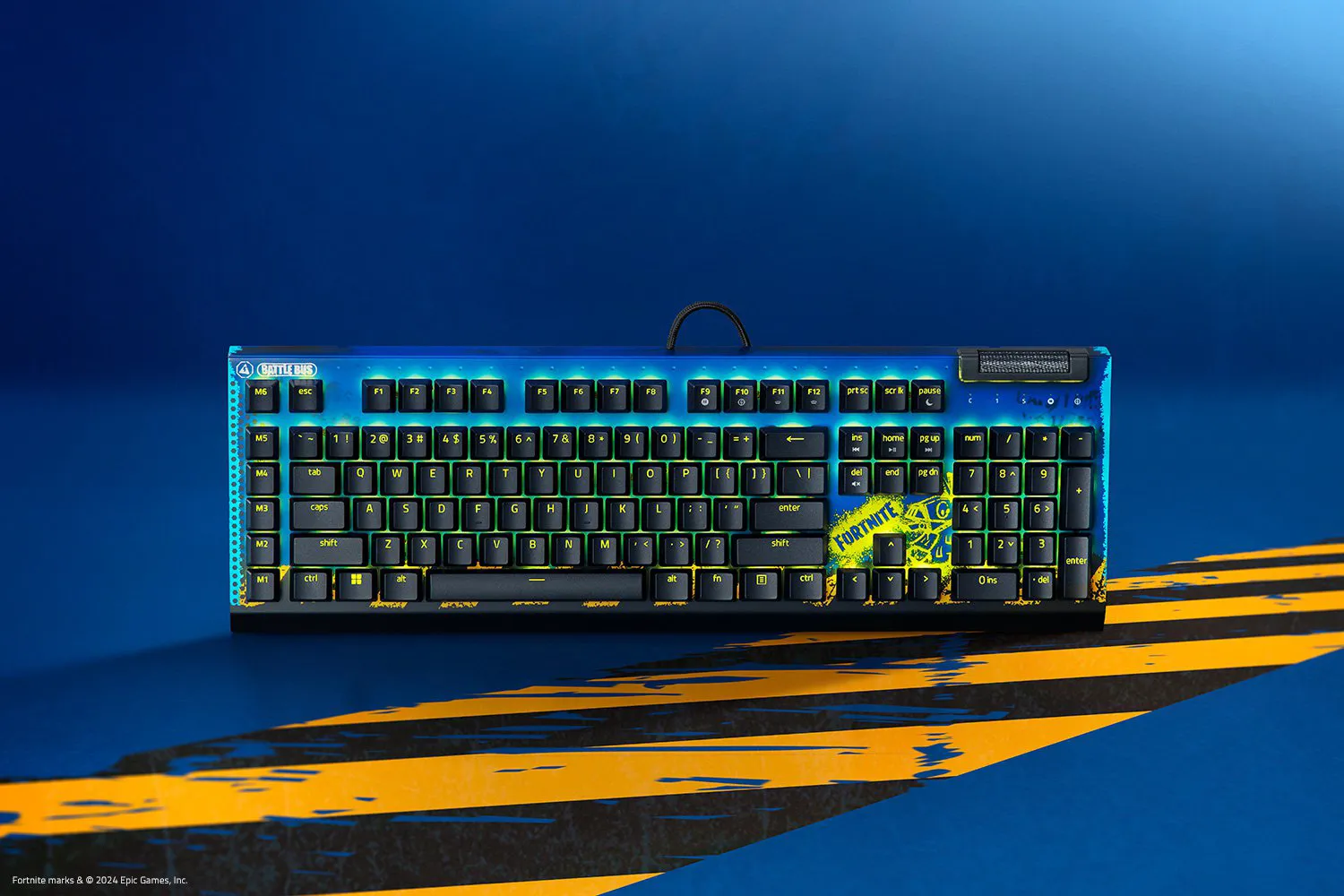 کیبورد گیمینگ ریزر مدل BlackWidow V4 X Fortnite Edition