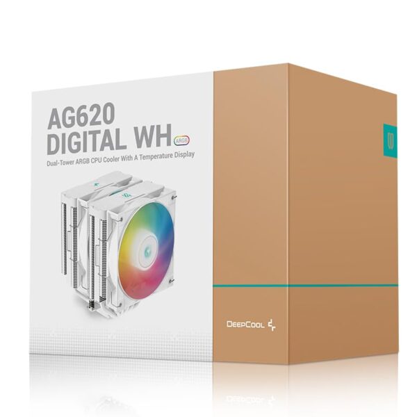 خنک کننده پردازنده دیپ کول مدل AG620 White ARGB - تصویر 3