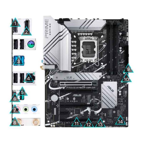 مادربورد ایسوس مدل PRIME Z790P D4 - تصویر 2