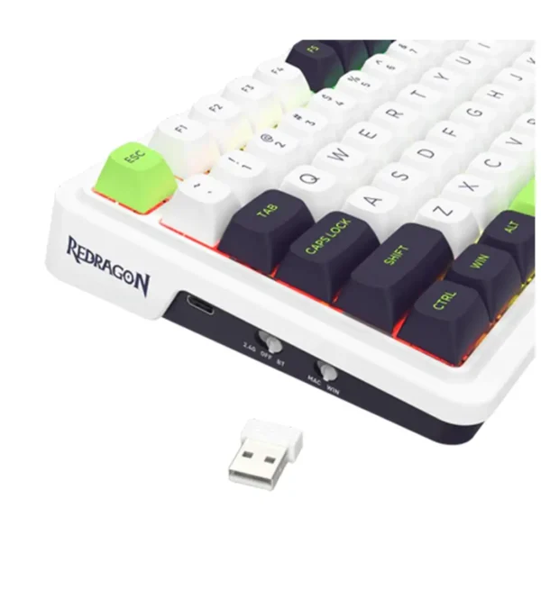 کیبورد بی سیم/باسیم مکانیکال گیمینگ ردراگون EISA MAX K686 WBG - تصویر 2