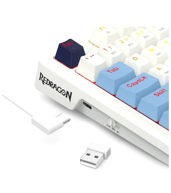 کیبورد بی سیم مکانیکال گیمینگ ردراگون Antonium K728 WBB PRO RGB - تصویر 3
