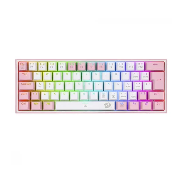 کیبورد مکانیکال گیمینگ ردراگون K617 FIZZ White-Pink - تصویر 1