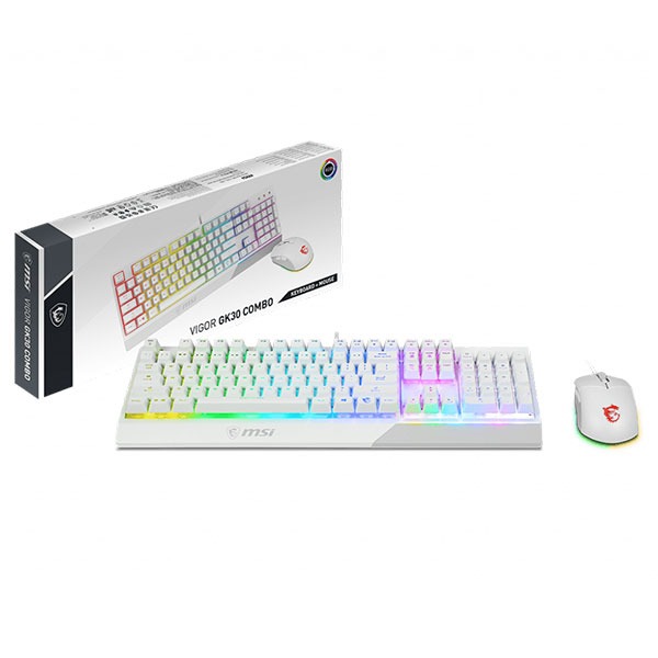 VIGOR-GK30-COMBO-WHITE-05.jpg کیبورد و ماوس مخصوص بازی ام اس آی مدل Vigor GK30 Combo WHITE - Image 1