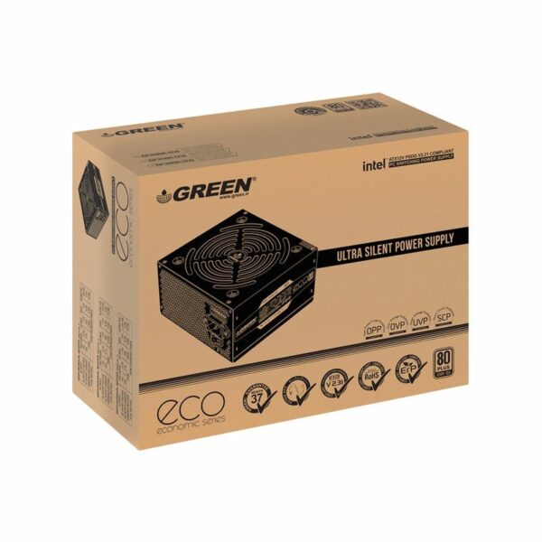 منبع تغذیه کامپیوتر گرین GP350A-ECO Rev3.1 80 Plus White توان 350 وات