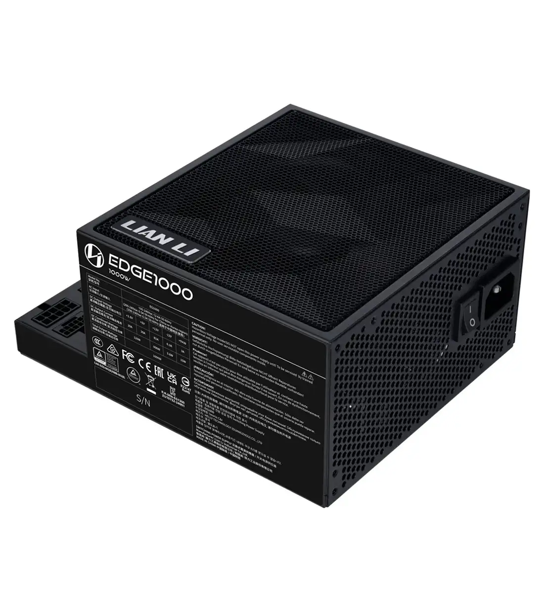 پاور 1000 وات لیان لی EDGE GOLD 1000 UK Black Full Modular به همراه هاب