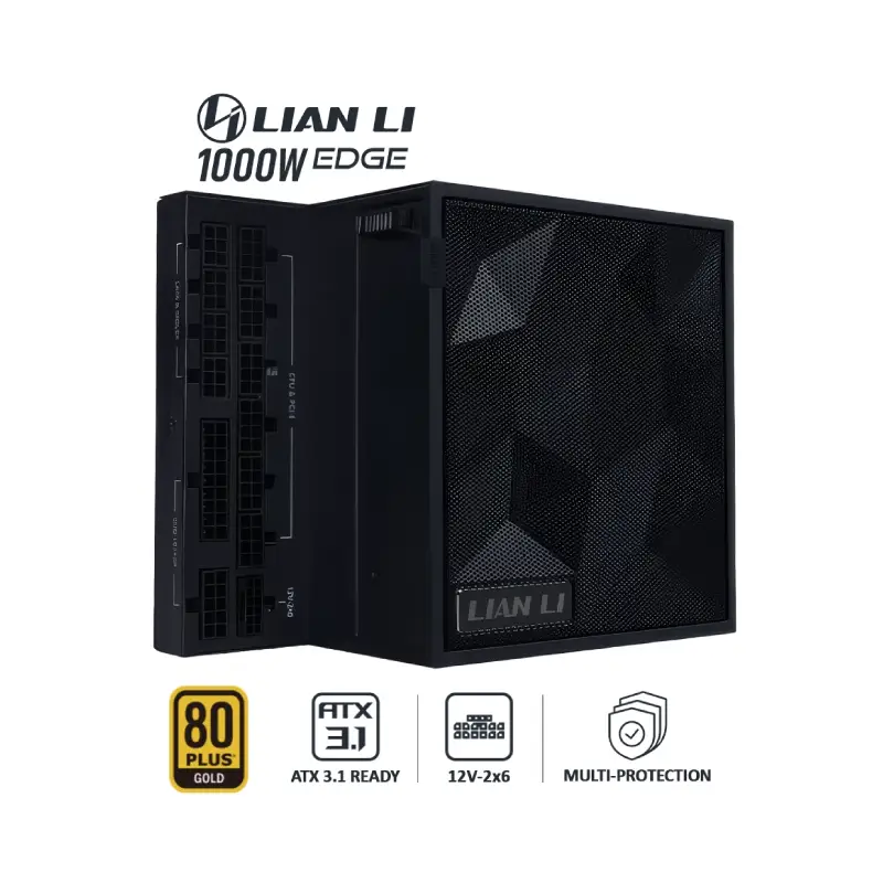 پاور 1000 وات لیان لی EDGE GOLD 1000 UK Black Full Modular به همراه هاب پاور 1000 وات لیان لی EDGE GOLD 1000 UK Black Full Modular به همراه هاب