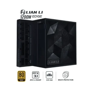 پاور 1200 وات لیان لی EDGE GOLD 1200 UK Black Full Modular به همراه هاب