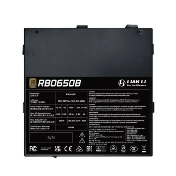 پاور 650 وات لیان لی RB 650 Black